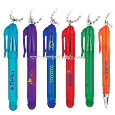Mini light weight pen with key ring