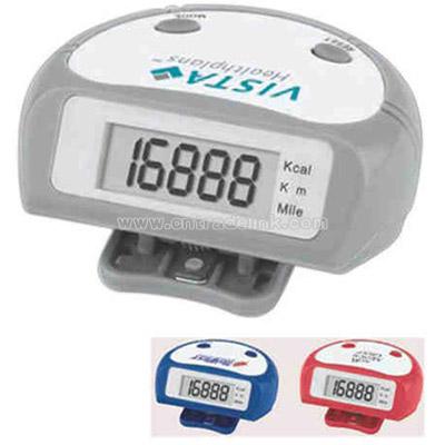 Mini stepper pedometer with clock