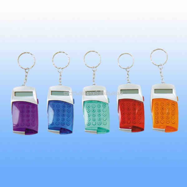 Mini translucent calculator key tag