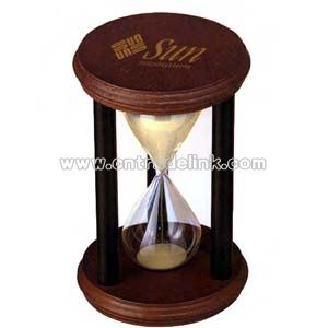 Miniature wooden sand timer