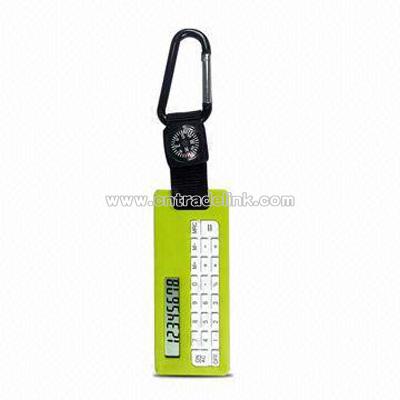 Mmultifunction Calculator with Compass and Carabiner