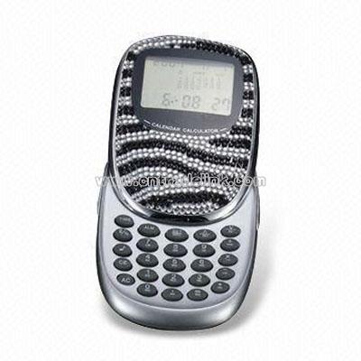 Mobile Phone-shaped Calculator with Rhinestone
