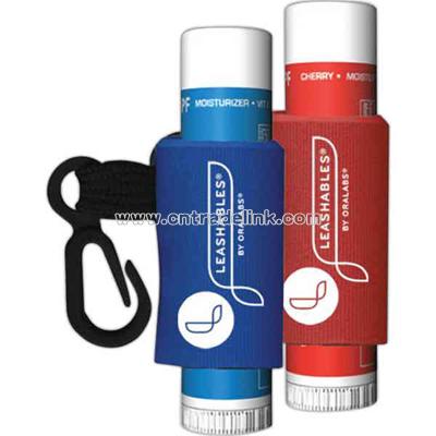 Moisturizing lip balm with custom leash