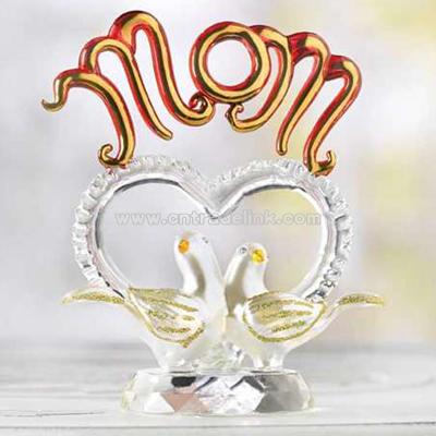 Mom Glass Doves Figurine