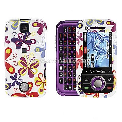 Motorola Rival A455 (Verizon) Color Butterfly Snap-On Faceplate Cover Case