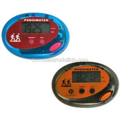 Multi function pedometer with belt clip and LED screen