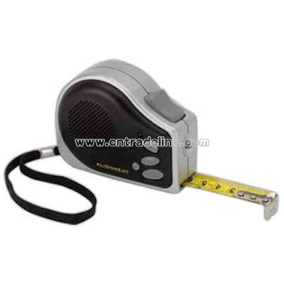 Multi-functional tape measure with 10 second voice recorder