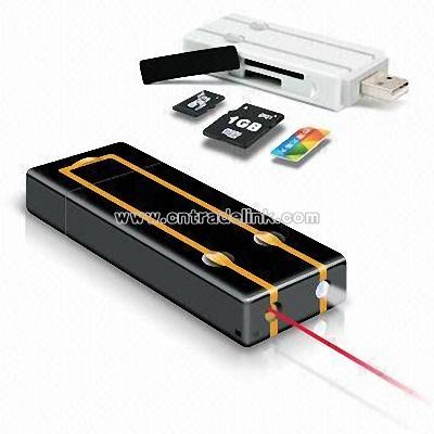 Multicard Reader with Laser Pointer and Torch