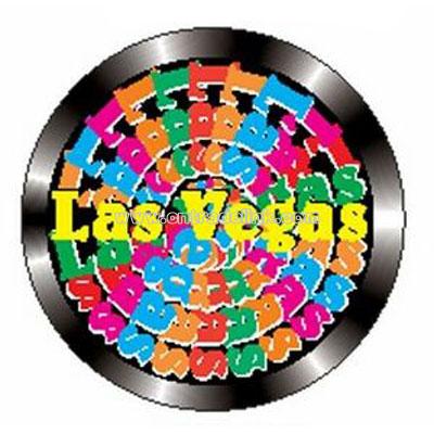 Multicolor Las Vegas Coin Round Badge