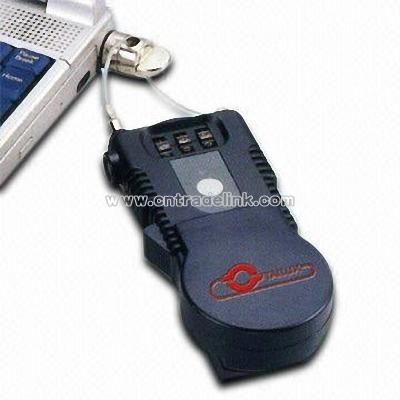 Multifunction Retractable Lock for Notebook/Laptop