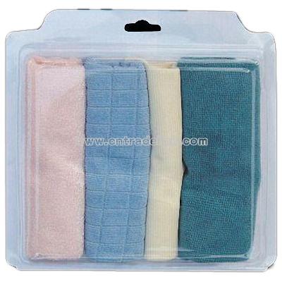 Multipurpose 4-in-1 Microfiber Towel Set