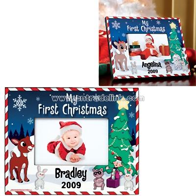 My First Christmas Rudolph or Clarice Frame