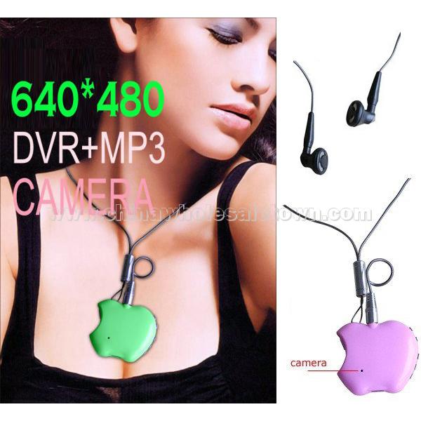 NEW Apple Pendent MP3 + Mini DV + Hidden Camera Recorder