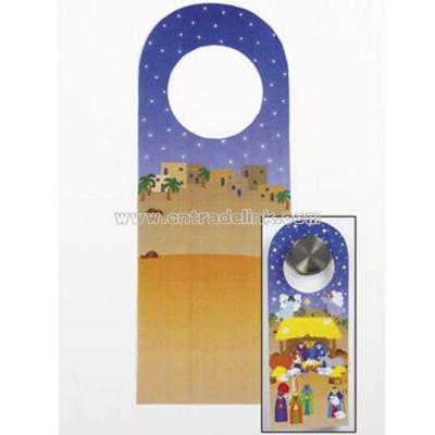 Nativity Doorknob Hanger Sticker Scenes