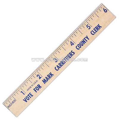 Natural finish flat wood ruler