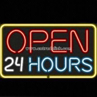 Neon Open 24-hour Sign