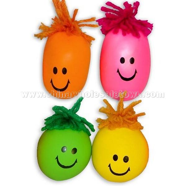 Neon Smile Face Stress Balls