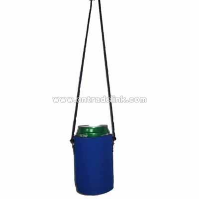 Neoprene Can cooler with Rope