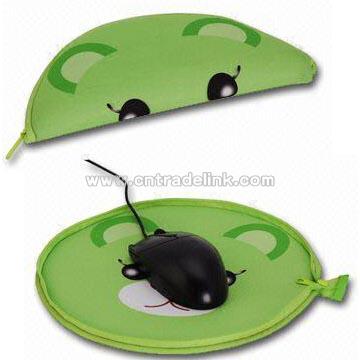 Neoprene Pen Cases and Mouse Pads With Zipper
