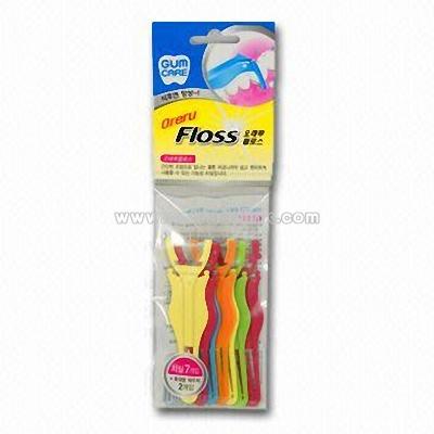 New-shaped Folding Dental Floss Pick