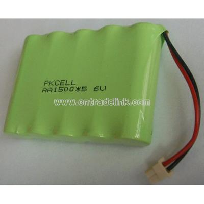 Nimh AA Rechargeable Battery Pack 6v 1500mah