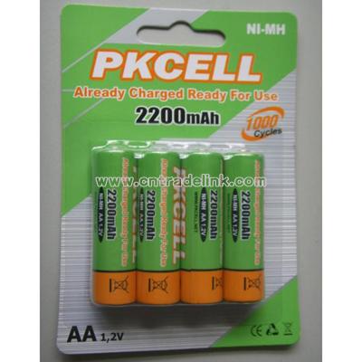 Nimh AA Rechargeable Battery