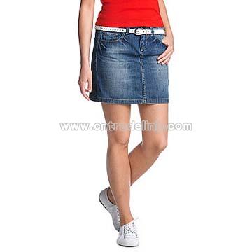 Non-stretch jeans skirt