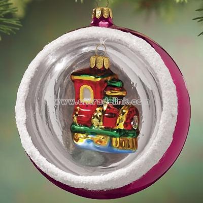 Nostalgic Train Reflector Ornament