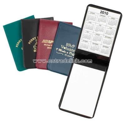 Note Jotter - Memo pad in vinyl case with 2 year calendar card
