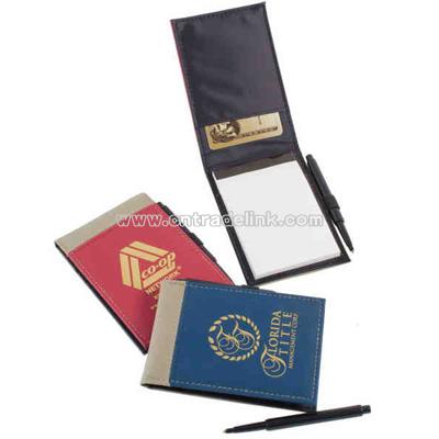 Notebook and pen