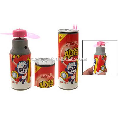 Novelty Bottle Can Air Cooler Cooling Pocket Personal Fan Red