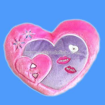 Novelty Heart Pillow Shape Plush and Stuffed FM Radio