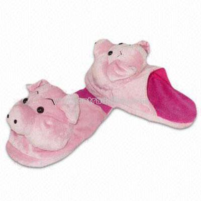 Novelty Plush Toy Pig Indoor Slippers