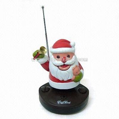 Novelty Radio with Christmas Santa Design and Large Logo Space