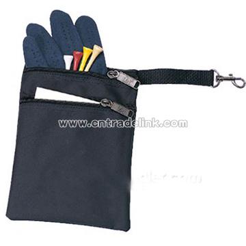 Nylon golf pouch