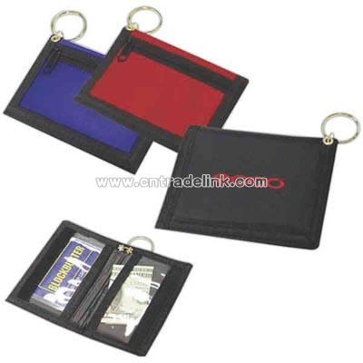 Nylon keyring wallet