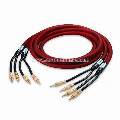 OFC 2.5m Hi-fi Speaker Cable with Gold Plated Banana-type Plug