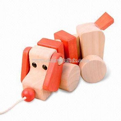 Oak Wooden Dog Toy for Educational