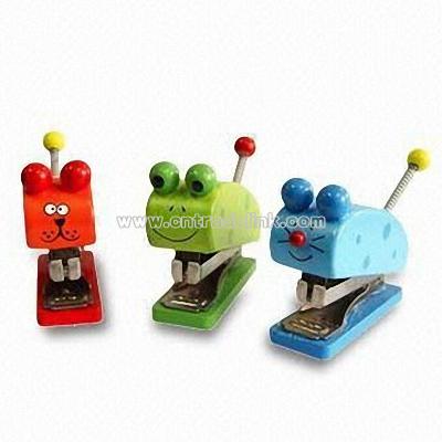 Office Wooden Cartoon Staplers