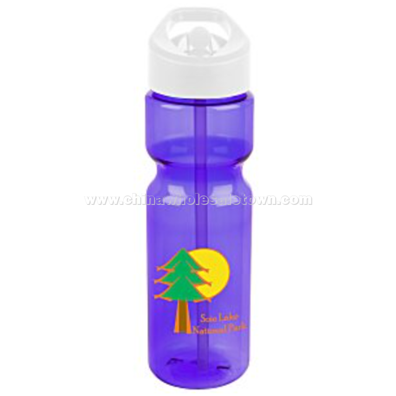 Olympian Bottle with Flip Straw Lid - 28 oz. - Full Color