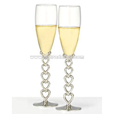 Open Heart Champagne Flutes