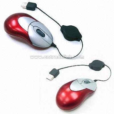 Optical USB Mice with Retractable Cable