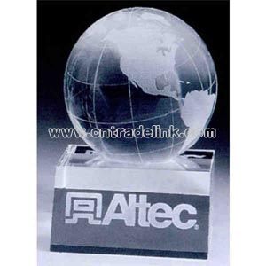 Optical crystal desktop globe