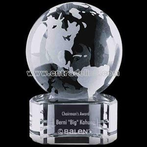 Optical crystal globe award
