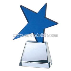 Optical crystal meteor award