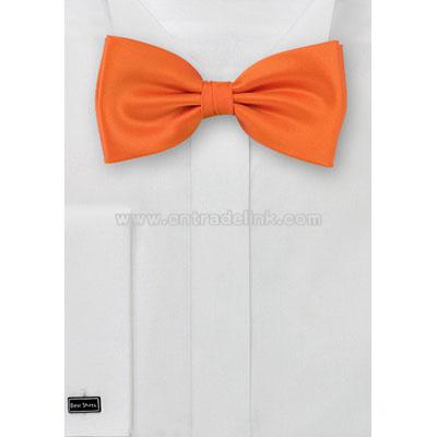 Orange Solid color bow tie in orange color