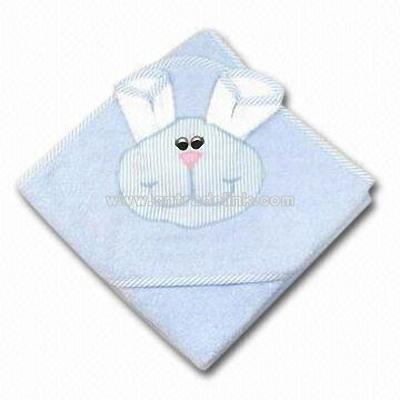 Organic Cotton Baby Towel with Rabbit Design and Hood