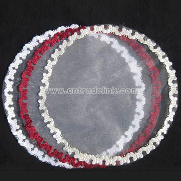 Organza Circles for Wedding Festival Party and Celebration with Butterfly Edge