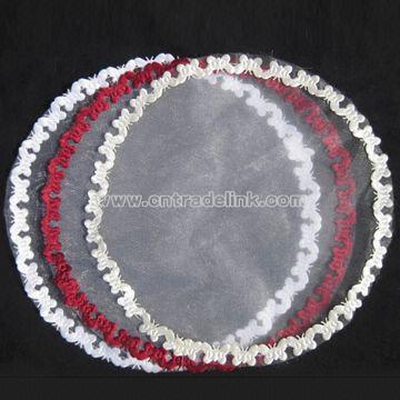 Organza Circles for Wedding Festival Party and Celebration with Butterfly Edge