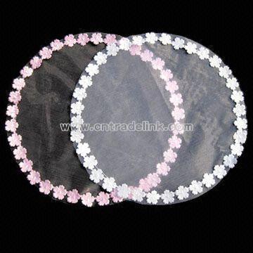 Organza Circles with Flower Edge